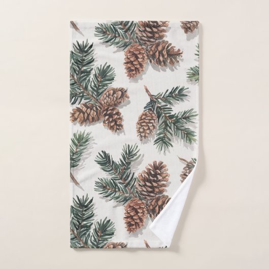 Rustic Evergreen Forest  バスタオルセット (ハンドタオル)