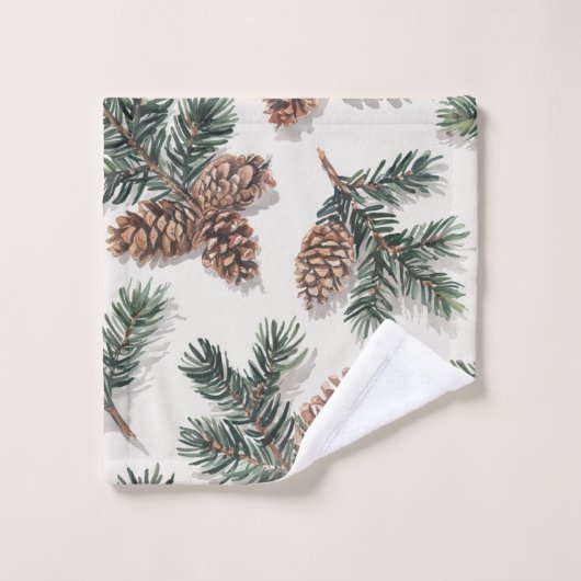 Rustic Evergreen Forest  バスタオルセット (ウォッシュタオル)