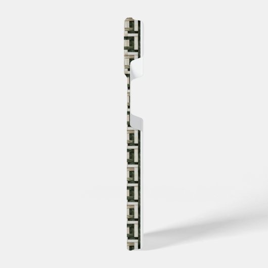 Rustic Evergreen Wood Pattern Nature Aesthetic Pho iPhoneケース (左側面)