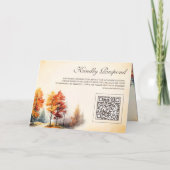 Rustic Fairytale Castle QR Code Story Book Wedding 招待状 (裏面)