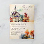 Rustic Fairytale Castle QR Code Story Book Wedding 招待状 (内部)