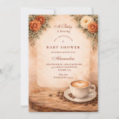 Rustic Fall A Baby Is Brewing 招待状 (正面)