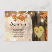Rustic Fall Autumn Tree Lights ウェディング案内状 エンクロージャーカード (正面)