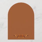 Rustic Fall Burnt Sienna Beige Floral Wedding  招待状 (裏面)