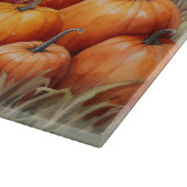 RUSTIC FALL FARMHOUSE WITH AUTUMN PUMPKINS カッティングボード (角)