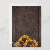 Rustic fall floral pumpkin Thanksgiving dinner 招待状 (裏面)