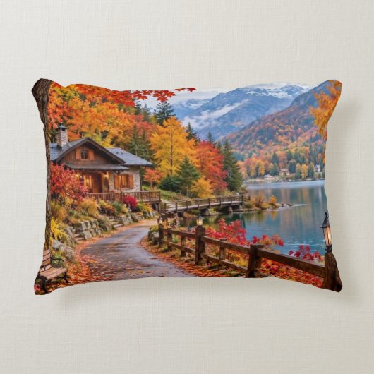Rustic Fall Hideaway アクセントクッション (正面)