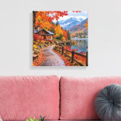 Rustic Fall Hideaway キャンバスプリント (インサイチュ (リビング))