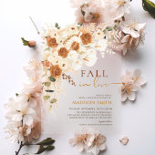 Rustic Fall in Love Bridal Shower Autumn Boho  アクリル招待状
