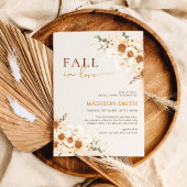 Rustic Fall in Love Bridal Shower Boho Terracotta 招待状
