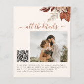 Rustic fall in love BUDGET wedding invitation チラシ (裏面)