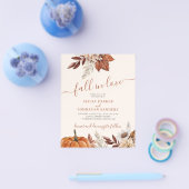 Rustic fall in love BUDGET wedding invitation チラシ (シングル)