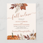 Rustic fall in love BUDGET wedding invitation チラシ (正面)