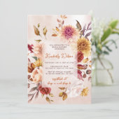 Rustic Fall in Love Fall Floral Bridal Shower  招待状 (スタンド正面)