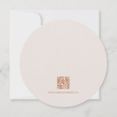 Rustic Fall Leaves Burnt Sienna Beige Wedding セーブザデート (裏面)