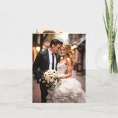 Rustic Fall Leaves Wedding Photo Thank You Card サンキューカード (裏面)