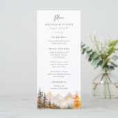 Rustic Fall Mountain Pine Forest Wedding メニュー (スタンド正面)