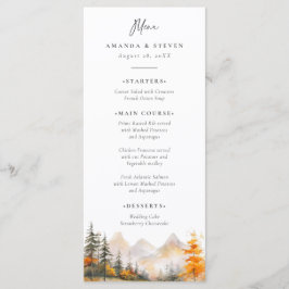 Rustic Fall Mountain Pine Forest Wedding メニュー