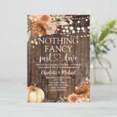 Rustic Fall Nothing Fancy Just Love Wedding 招待状 (スタンド正面)