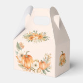 Rustic Fall Orange Pumpkin Baby Shower フェイバーボックス (裏面サイド)