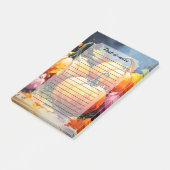 Rustic Fall Pumpkin Colorful Autumn Leaves ポストイット (アングル)