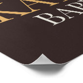 Rustic Fall Pumpkin Shower Welcome Sign ポスター (角)