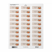 Rustic Fall Theme Pumpkin Return Address Labels ラベル (フルシート)