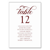 Rustic Fall Wildflower Seating Chart テーブルナンバー (正面)