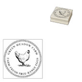 Rustic Family Farm Chicken Egg Carton Rubber Stamp ラバースタンプ (押印)
