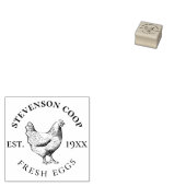 Rustic Family Farm Personalized Fresh Chicken Eggs ラバースタンプ (押印)