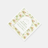 Rustic Farm Animals Pastel Baby Shower スタンダードカクテルナプキン (角)