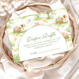 Rustic Farm Animals Pastel Diapper Raffle エンクロージャーカード