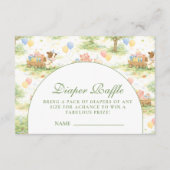 Rustic Farm Animals Pastel Diapper Raffle エンクロージャーカード (正面)