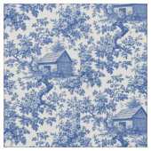 Rustic Farm Countryside Barn Toile Vintage French  ファブリック (クローズアップ)