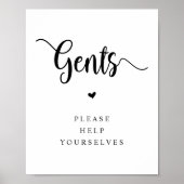 Rustic Farm, Gents, help yourselves, Washroom ポスター (正面)