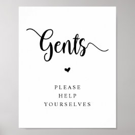 Rustic Farm, Gents, help yourselves, Washroom ポスター