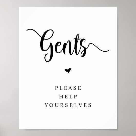 Rustic Farm, Gents, help yourselves, Washroom ポスター (正面)