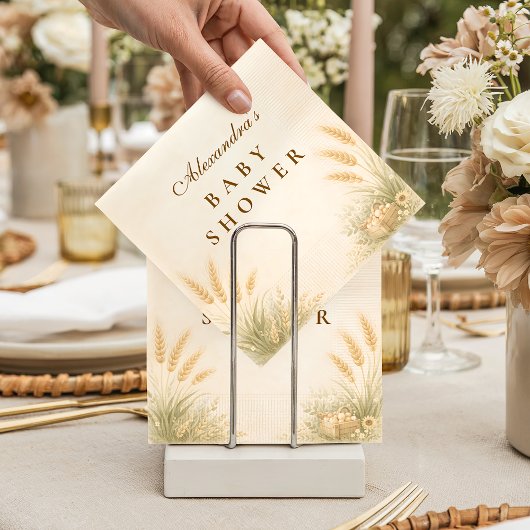 Rustic Farm Meadow Baby Shower スタンダードカクテルナプキン