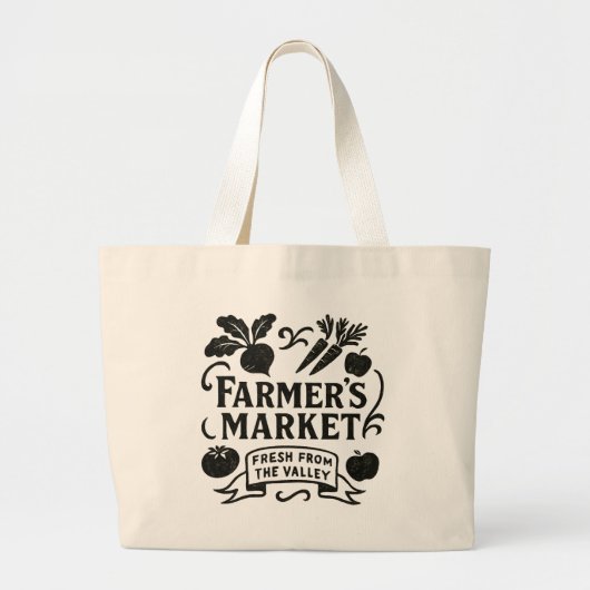 Rustic Farmer’s Market Tote ラージトートバッグ (正面)