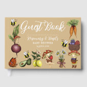 Rustic Farmers Market Little Sprout Baby Shower ゲストブック (正面)