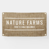 Rustic Farmers Market Stand Burlap Banner – Nature 横断幕 (横)