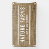 Rustic Farmers Market Stand Burlap Banner – Nature 横断幕 (縦)