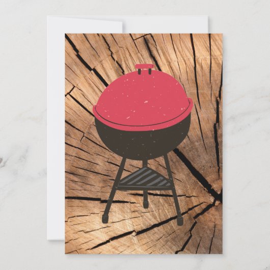 Rustic Farmhouse BBQ Cookout Invitation – 5x7"  招待状 (裏面)