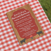 Rustic Farmhouse BBQ Party Invite Summer Party  招待状