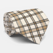 Rustic Farmhouse Beige and Brown Plaid Gift ネクタイ (ロール)