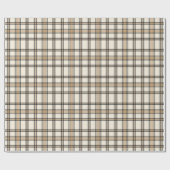 Rustic Farmhouse Beige and Brown Plaid Gift ラッピングペーパー (フラット)