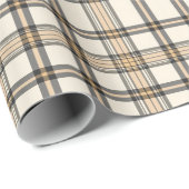 Rustic Farmhouse Beige and Brown Plaid Gift ラッピングペーパー (ロールコーナー)