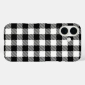 Rustic Farmhouse Black & White Checkered Case-Mate iPhoneケース (裏面 (横))