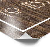 Rustic Farmhouse Boho Woodgrain Elegant Floral フォトプリント (角)