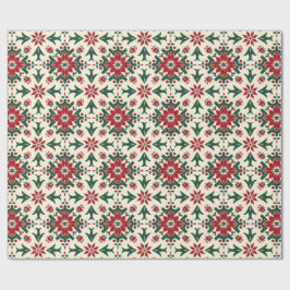 Rustic Farmhouse Christmas Floral Wrapping Paper ラッピングペーパー